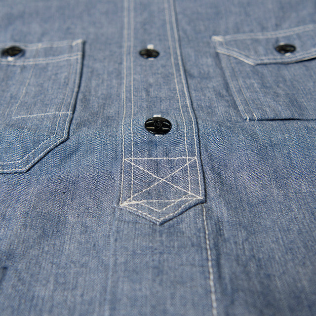 シャンブレー長袖ワークシャツ【5333A】