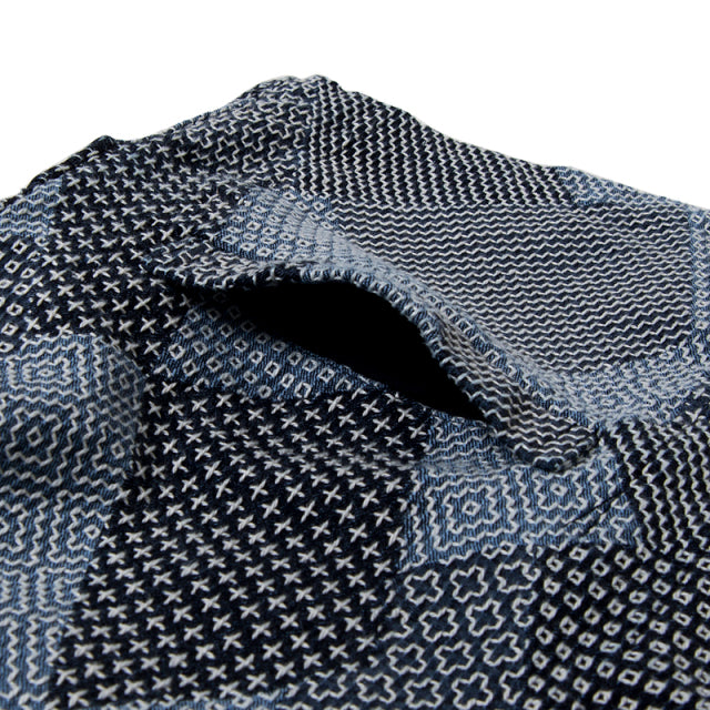 ツギハギ刺し子ベスト【4577】