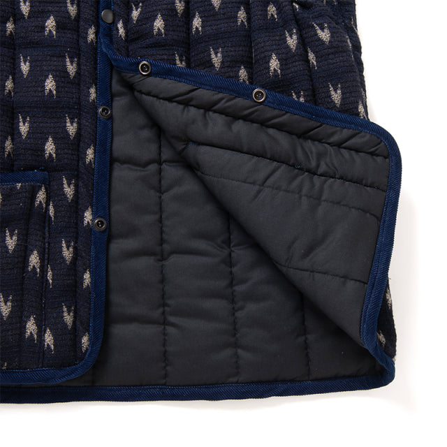 矢絣インディゴ刺し子ジャケット【4597】