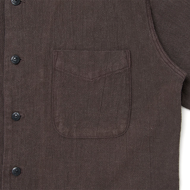 奄美泥染 鯉口シャツ【5672】