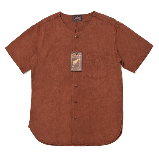 奄美泥染 鯉口シャツ【5672】