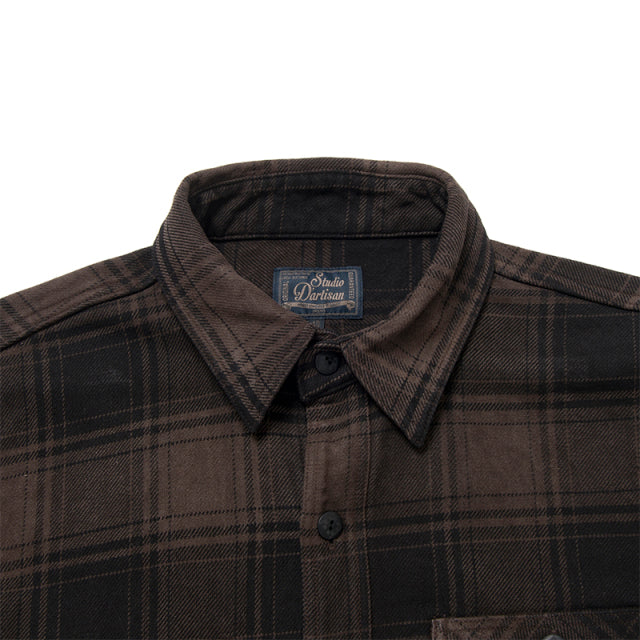 奄美泥染ネルシャツ【5678-DORO】