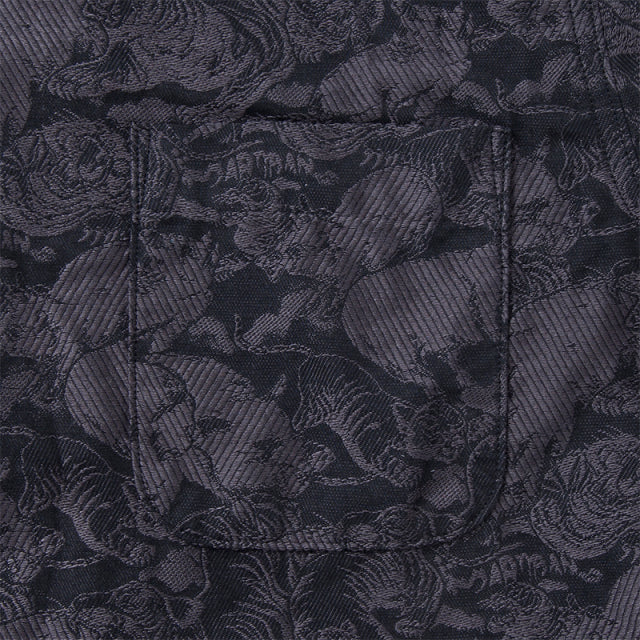 京黒紋付染 百豚ジャガード半袖シャツ【5687】