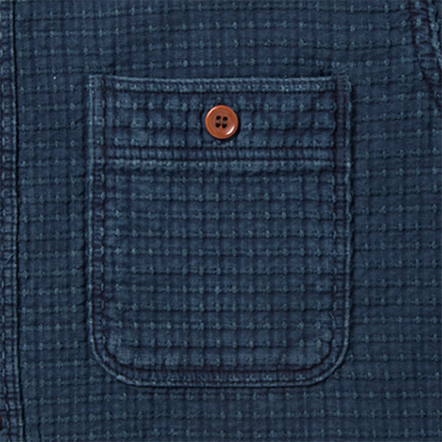 インディゴ刺し子シャツ【5689】