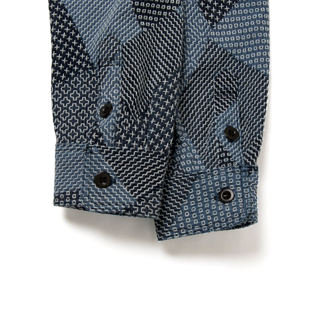 ツギハギ刺し子シャツ【5699】