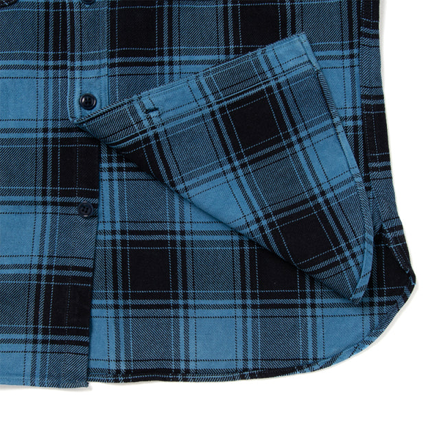 阿波正藍手染めチェックシャツ【5700】