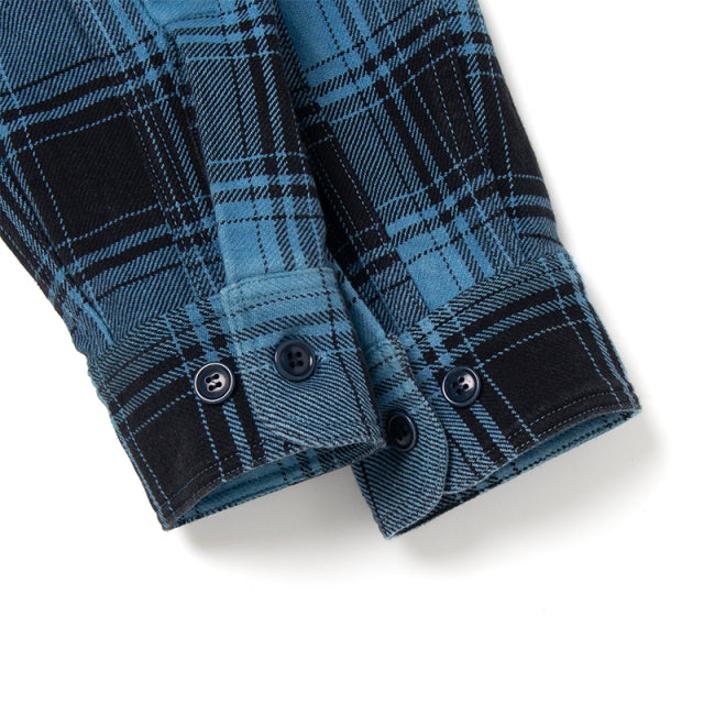 阿波正藍手染めチェックシャツ【5700】