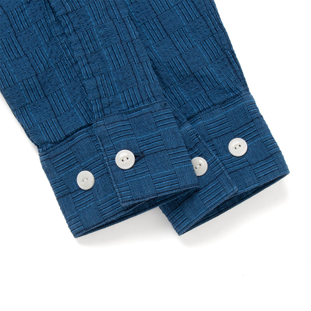 阿波しじら織り長袖シャツ【5706B】