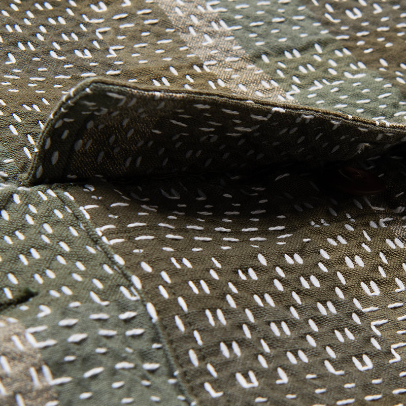 NORAGI ARMY SASHIKO 半袖シャツ【5719】