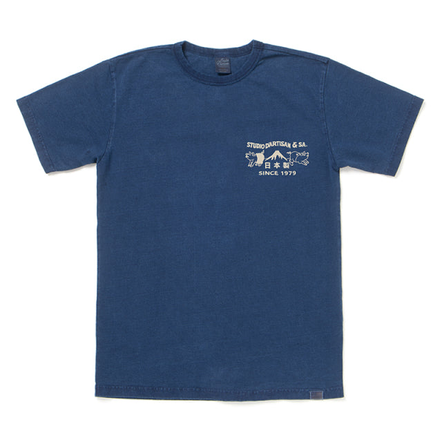 USAコットンインディゴTシャツ【8067A】