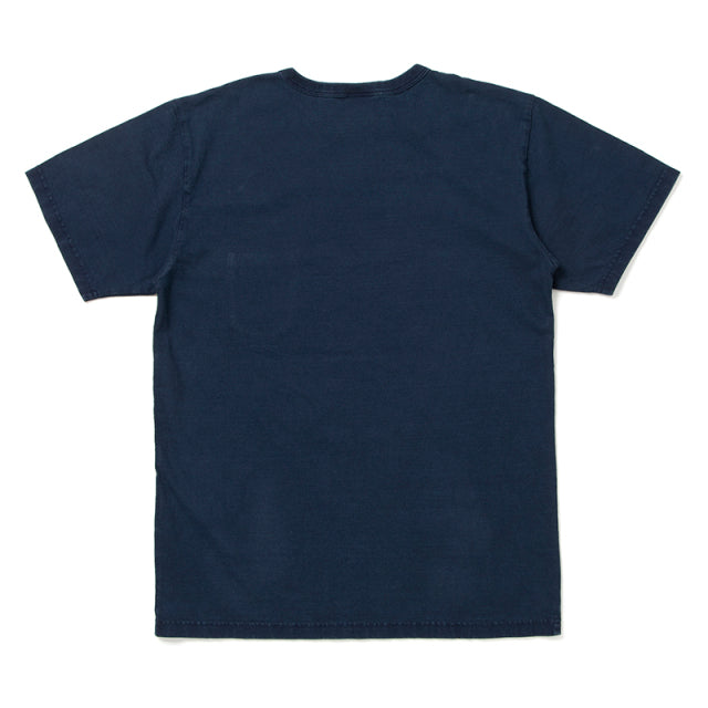 野良着絣刺し子ポケットTシャツ【8099】