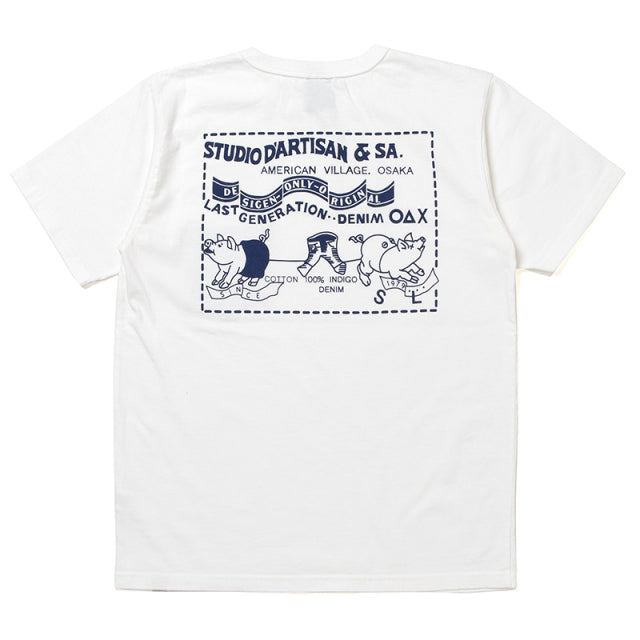 デニムポケットプリントTシャツ【8135A】