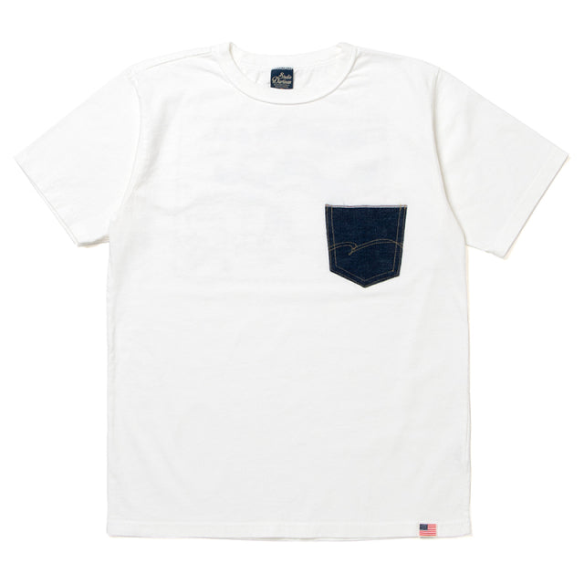 デニムポケットプリントTシャツ【8135A】