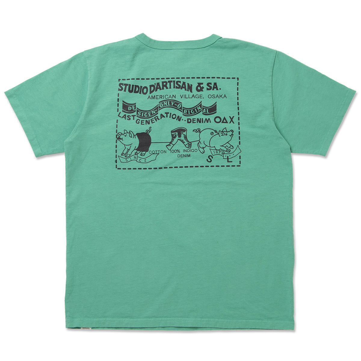 デニムポケットプリントTシャツ【8214A】
