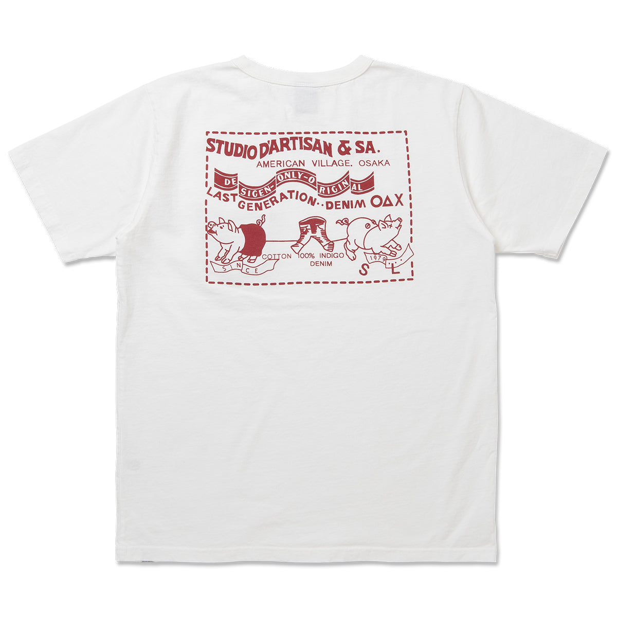 デニムポケットプリントTシャツ【8214A】