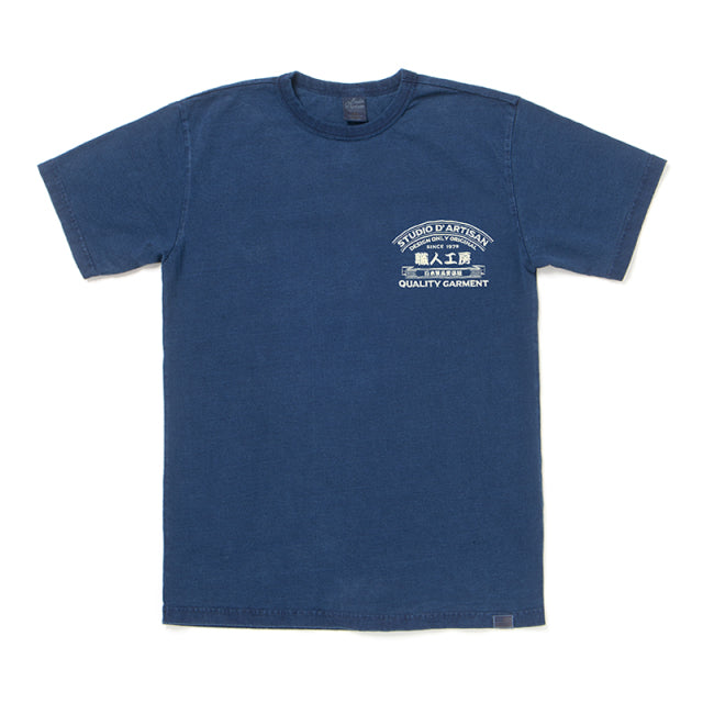USAコットンインディゴTシャツ【8097B】