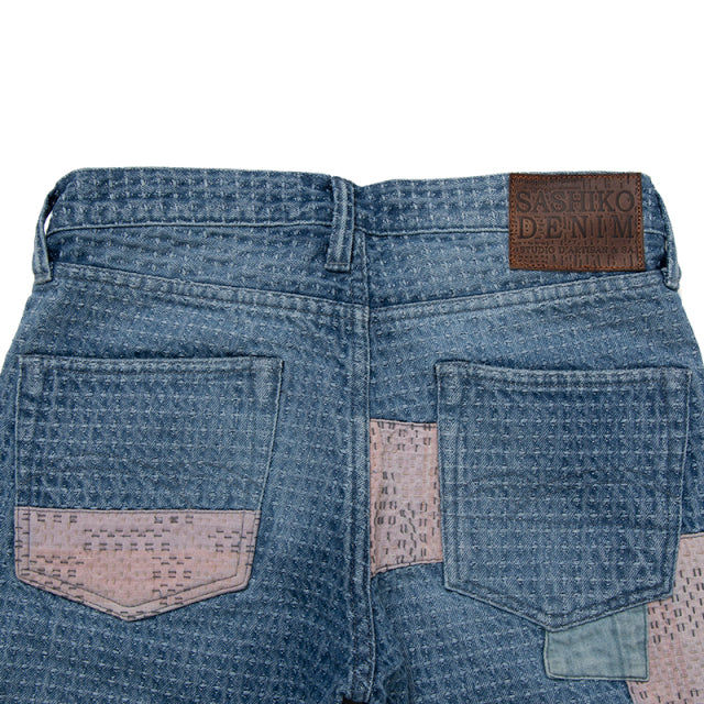 SASHIKO BOROデニムジーンズ【D1855U】BIGサイズ