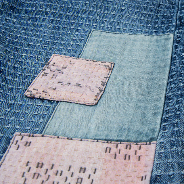 SASHIKO BOROデニムジーンズ【D1855U】BIGサイズ