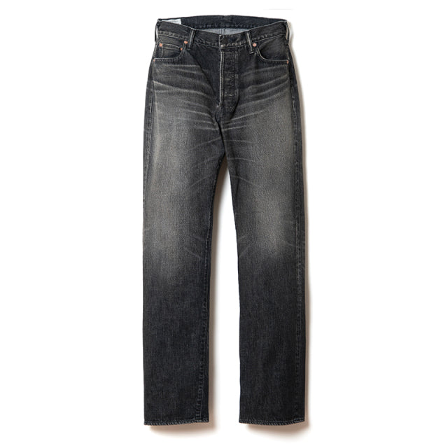 USEDウォッシュルーズストレートブラックジーンズ【D1890UB】BIGサイズ