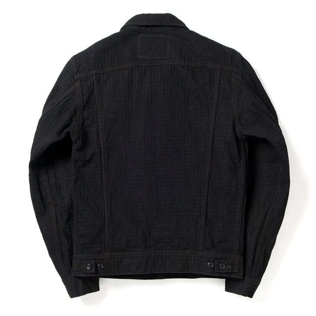奄美泥染刺し子デニムジャケット【D4564】