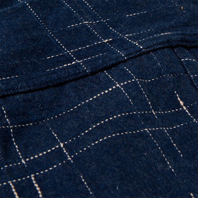 乱れ絣デニムジャケット【D4574】