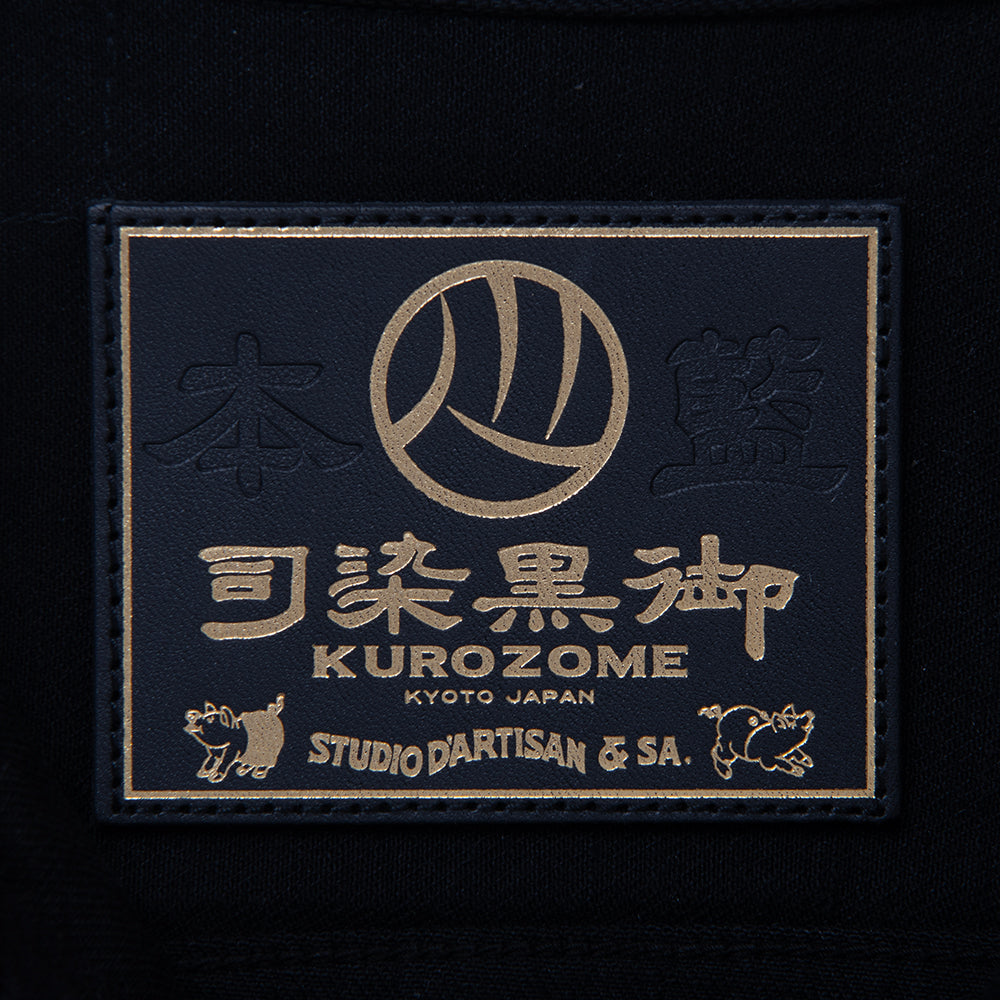 京黒紋付染本藍デニムジャケット【D4609】