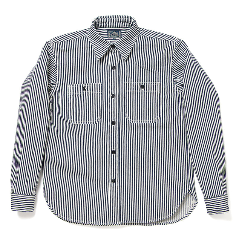 14ozヒッコリーワークシャツ【D5335H】