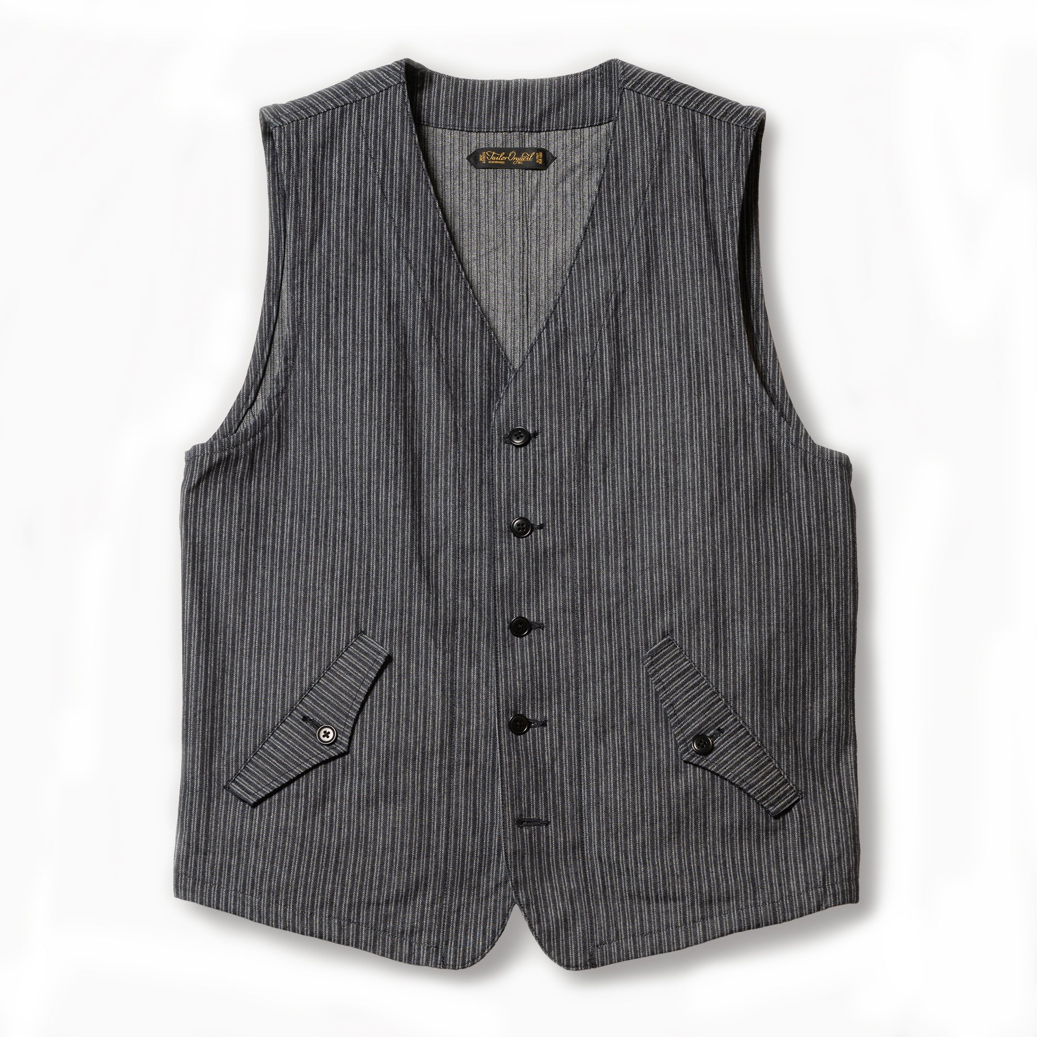 Indigo Dobby Gilet【OR-4326】