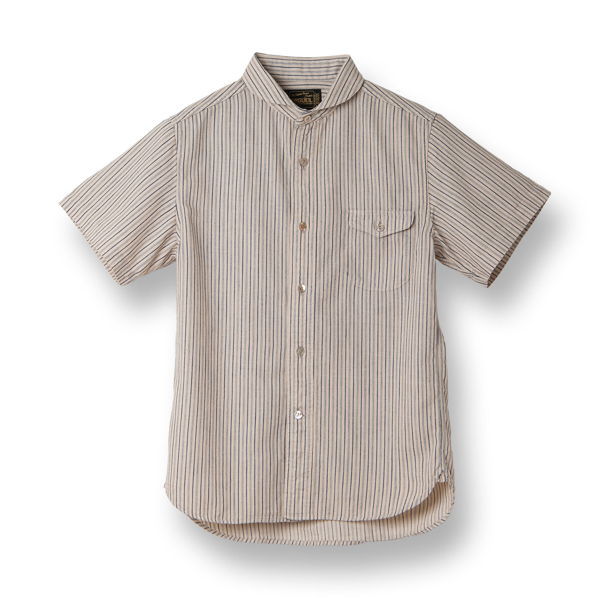 Shawl Collar Short Sleeve Shirt【OR-5007ES】