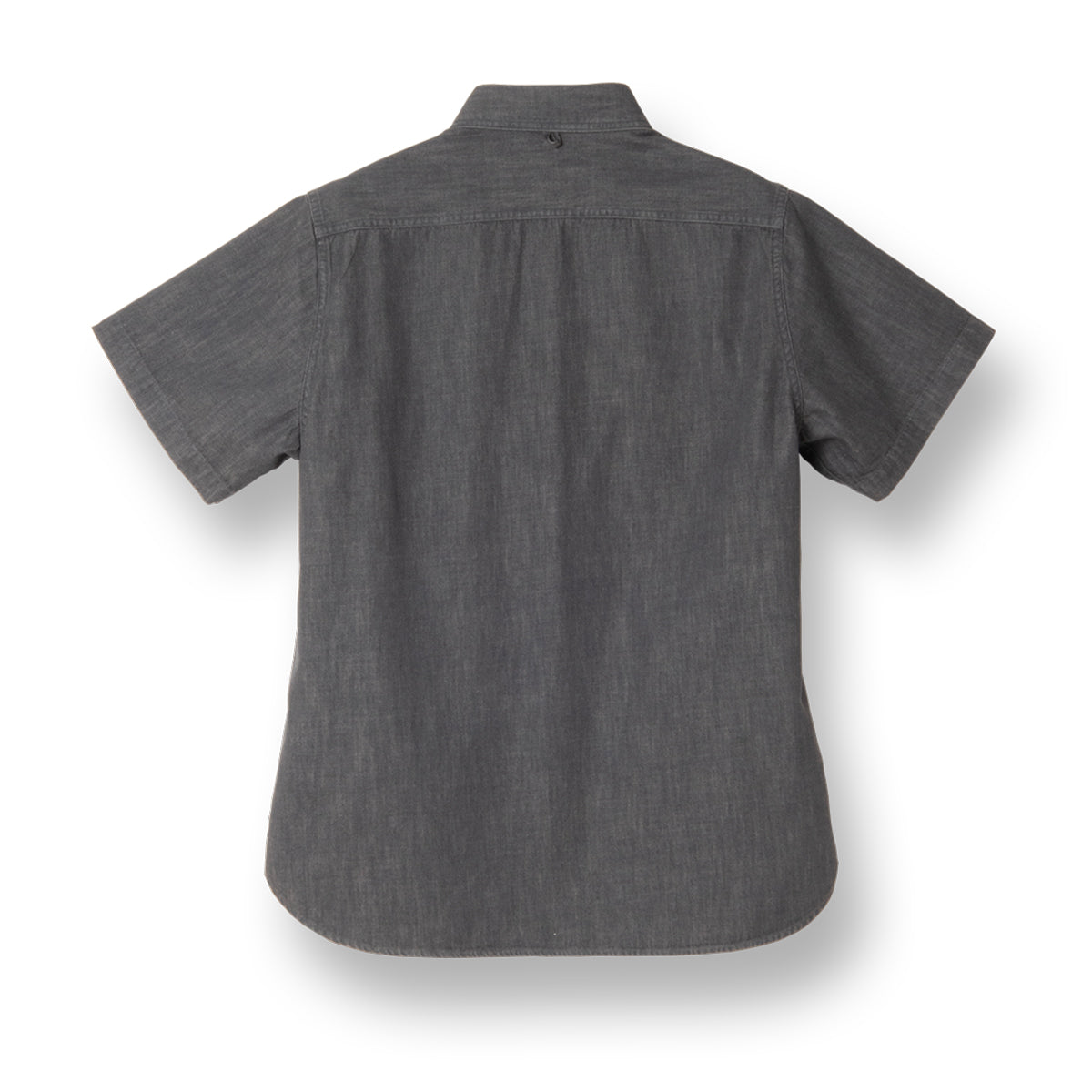Denim Shawl Collar Short Sleeve Shirt【OR-5107S】