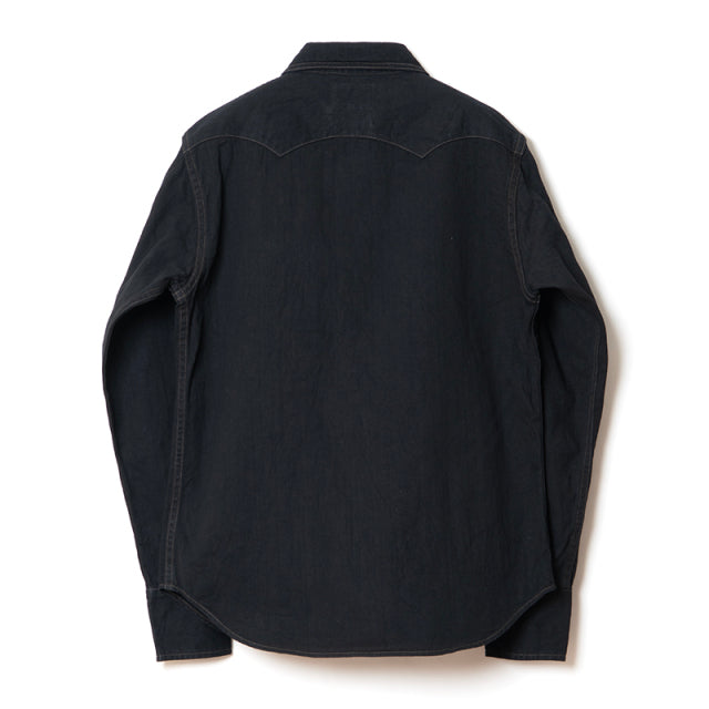 奄美泥染めインディゴデニムシャツ【SP-124】