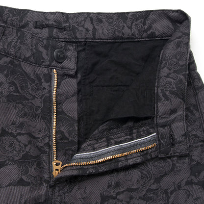 京黒紋付染 百豚ジャガードショートパンツ【1869】BIGサイズ