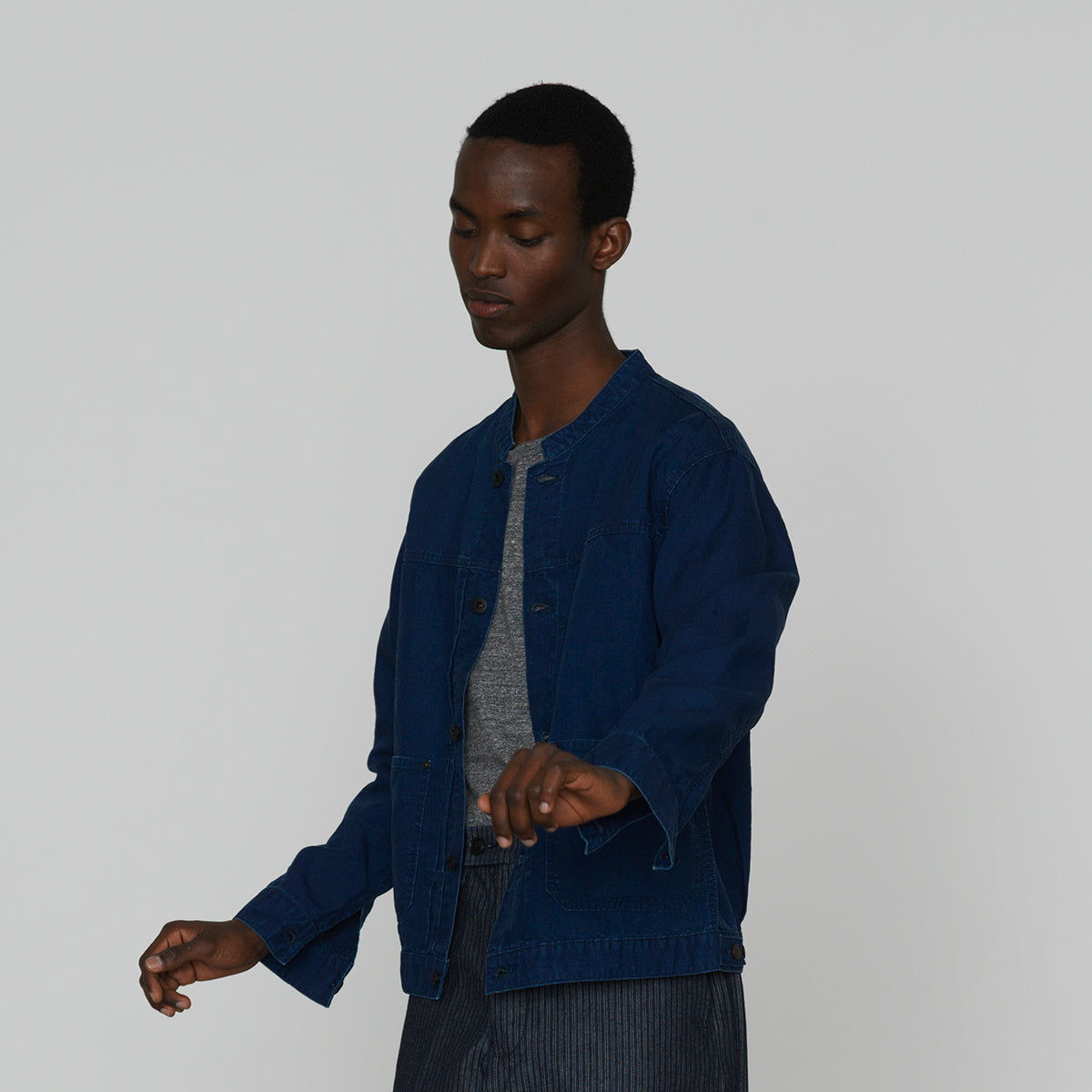 Indigo Linen Jacket 【OR-4311】
