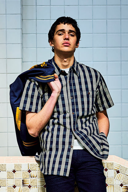 USEDインディゴチェックシャツ【5725U】