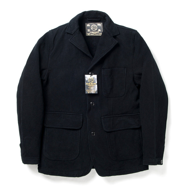 京黒紋付染刺し子ジャケット【4572】