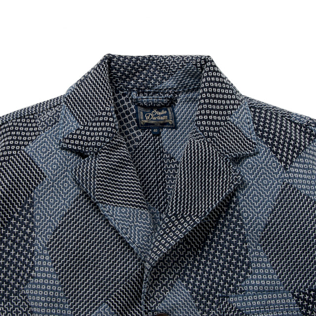 ツギハギ刺し子ジャケット【4576】