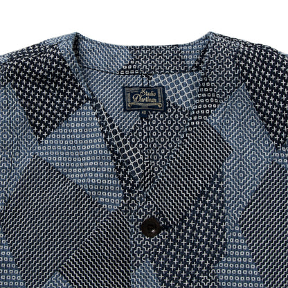 ツギハギ刺し子ベスト【4577】