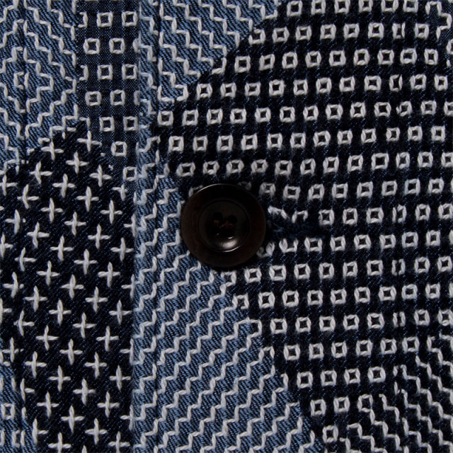 ツギハギ刺し子ベスト【4577】