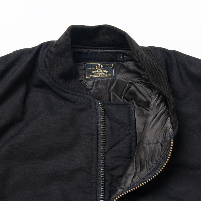 京黒紋付染MA-1ジャケット【4578】