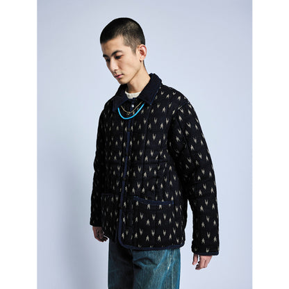 矢絣インディゴ刺し子ジャケット【4597】