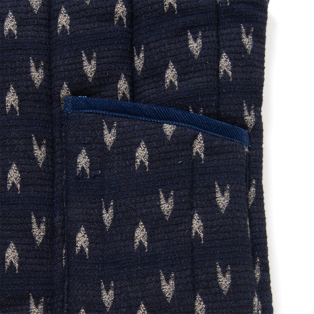 矢絣インディゴ刺し子ベスト【4598】