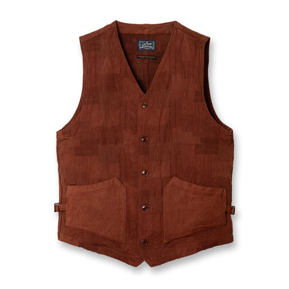 奄美泥染BOROジャガードベスト【4605】