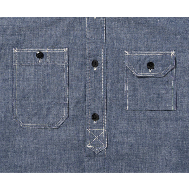 シャンブレー半袖ワークシャツ【5333A-S】