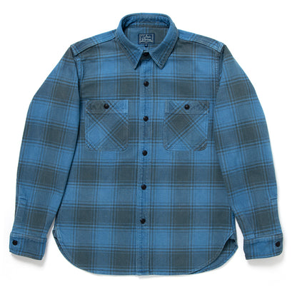 インディゴ染めネルシャツ【5664】