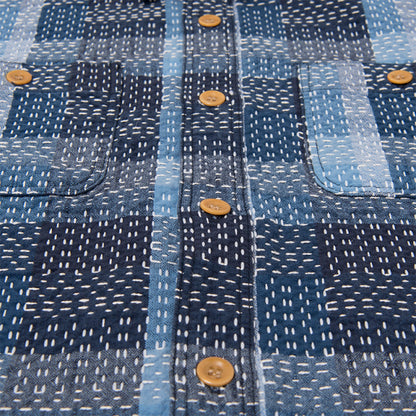 NORAGI SASHIKO半袖カラーシャツ【5667】