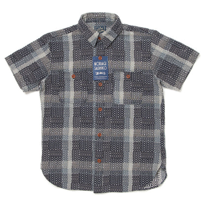 NORAGI SASHIKO半袖カラーシャツ【5667】