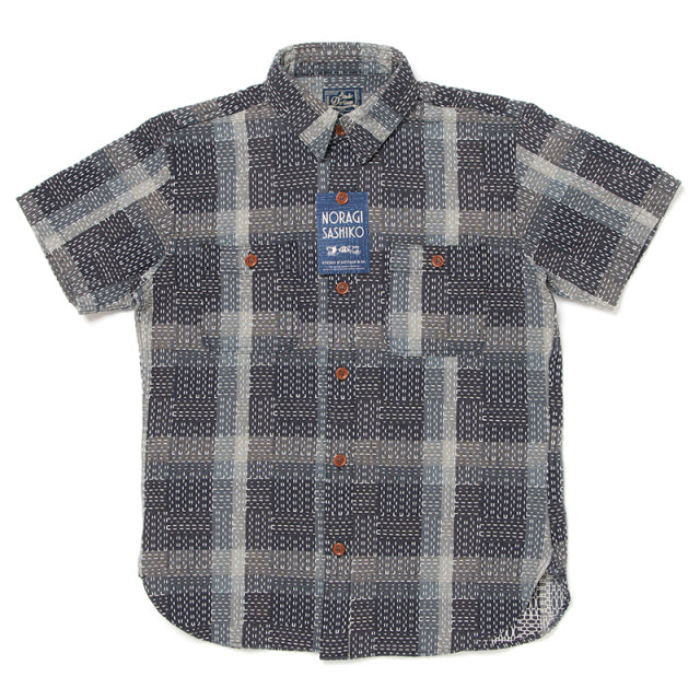 NORAGI SASHIKO半袖カラーシャツ【5667】