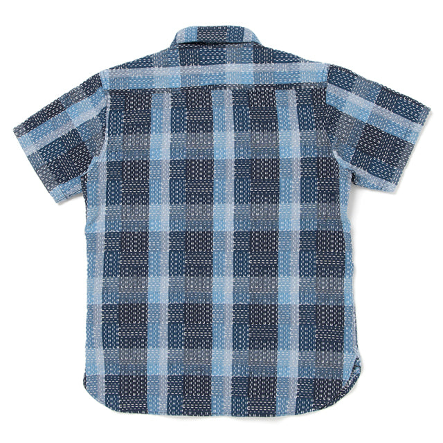 NORAGI SASHIKO半袖カラーシャツ【5667】