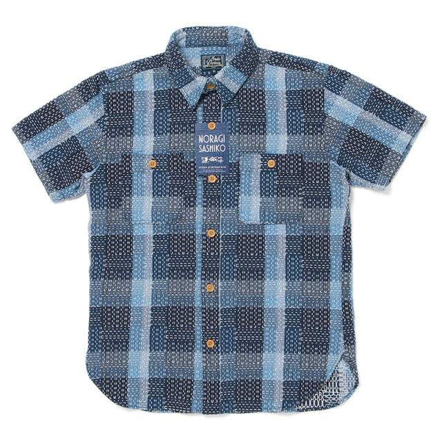 NORAGI SASHIKO半袖カラーシャツ【5667】