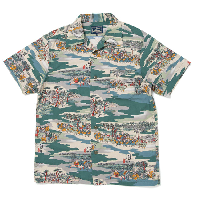 東海道五十三次アロハシャツ【5669】